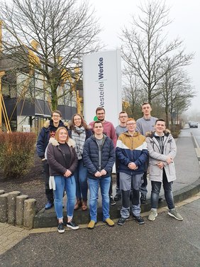 Apprentices’ company tour of the Westeifel Werke gGmbH